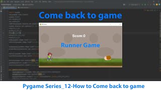 Coming Back to Game | Runner/Jumping Game - part 12