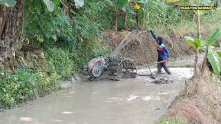 joki cilik!!anak kelas 6 sd sangat mahir mengoprasikan traktor sawah quick g1000  kubita rd 85 di 2t