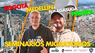 Seminarios migratorios en Colombia (Medellin, Pereira, Fusagasuga y Bogotá con chef Juanito Berbeo