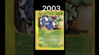 Evolution of Ivysaur NO.002 cards (1999-2022)