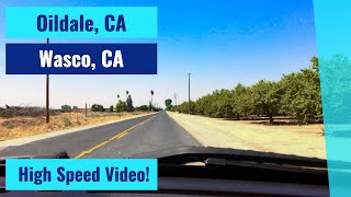 Oildale, CA to Wasco, CA - High Speed Driving Video Time Lapse