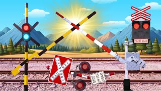 【 踏切アニメ 】 踏切の戦い 😂😂😂 Battle of the Railroad Crossings!!