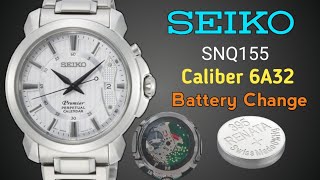 How to change the battery and AC reset Seiko 6A32 watch |Seiko SNQ155