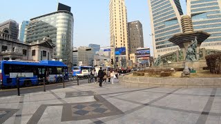 Namdaemun market gate 3 on Namdaemun-ro to Korea Bank to Myeongdong Underground Shopping Center