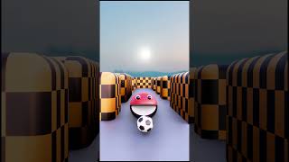 Pacman vs football #pacman #3danimation #satisfying