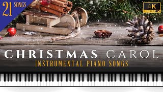 New 3 Hours of Christmas Music - 21 Songs | Piano | Relaxing instrumental music | 4K