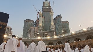 Suasana Magrib Awal Ramadhan 1445H Adzan di Mekah Masjidil Haram