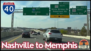 I-40 WEST Long Shot • Nashville to Memphis, Tennessee