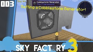 Getting a Cobblestone Generator [Sky Factory] 003