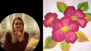 how to paint lily. onestroke easy lily