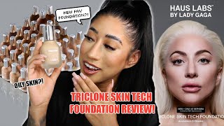 NEW HAUS LABS TRICLONE FOUNDATION REVIEW & WEAR TEST *Oily skin approved?*