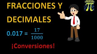 ✅FRACCIONES Y DECIMALES 👉Conversiones🔛🔴 🟠 🟡 🟢 🔵