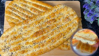 easiest bread recipe ❗️I don't buy bread anymore! No rolling pin, No eggs,No butter❗️Barbari bread#1