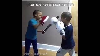 This awesome kid training with his brother