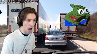 xQc reacts to Idiots In Cars