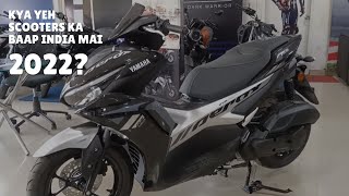 2022 Yamaha Aerox 155 Black Colour | ABS | Bluetooth | Onroad Price & Features | New Aerox 155 2022