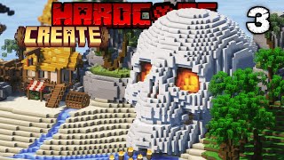 J'ai Construit un Crâne de PIRATE Géant pour mon Île sur Minecraft Create Hardcore