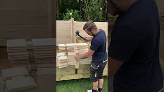 Log cabin construction #logcabins #construction #tinyhome #diy #cabinbuild #loghouse