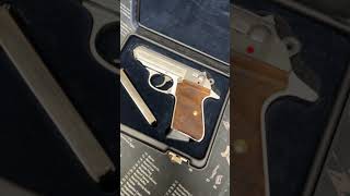 Walther PPK/S .380 pistol. Pretty gun, but yeah…