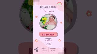 Hari Lahir Putri saya || bayi Lucu #bayilucu #shortsvideo #fypシ