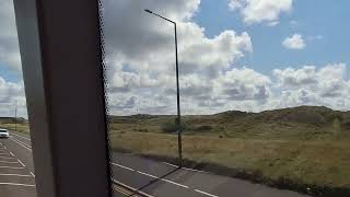 Sand dunes to St Annes on a Blackpool bus.