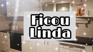 Depois da mudança na MINHA COZINHA - Limpando a bancada nova