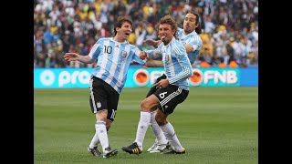 Gabriel Heinze header and crazy celebration 🇦🇷 World Cup 2010 #shorts