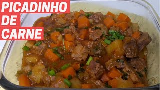 PICADINHO DE CARNE SIMPLES - COM LEGUMES - RECEITA FÁCIL