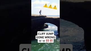 cliff jumping gone wrong 💀#shorts