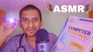 ASMR EAR SOUND CHECKUP DOCTOR ROLEPLAY and tapping SOUND