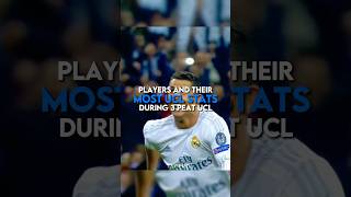 Players and their most UCL stats during 3 peat UCL | #football #youtubeshorts #trending