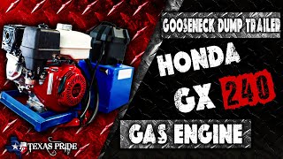 20k Gooseneck Dump Trailer (HONDA GX 240 GAS ENGINE)