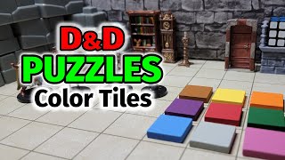 Colorful Logic Puzzle for Dungeons & Dragons - Color Tile DnD Puzzle Idea #dnd #puzzles