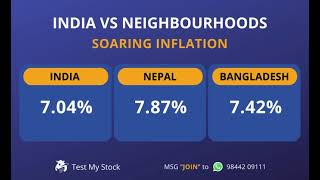 Inflation, Bank Rate and Forex Reserves In India's neighboring countries  #shorts