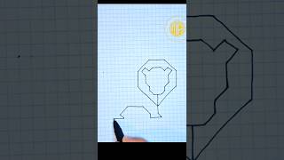 Make Pixel Art Lion Drawing with this Easy Method!#viralvideo #shorts #lion #pixelart #youtubeshorts