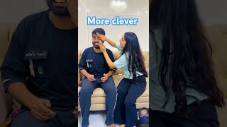 Who is more clever 😛😅 so funny #trendingshorts #comedy # Nabila's Reactions