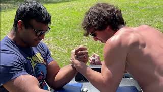 Park armwrestling with alexander and paul 💪🏼🌞