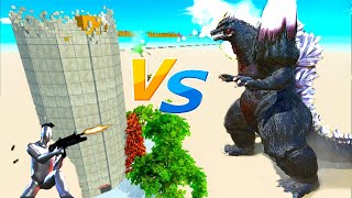 GODZILLA on DANGEROUS TOWER vs DINOSAURS ANIMALS and FPS AVATAR - ARBS