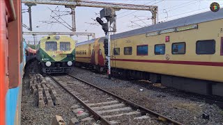 TRAIN RACE: BRINDAVAN EXP vs YERCAUD EXPRESS | Dangerous Overtake & Parallel Race | NTG