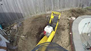 Stump Grinding Behind the Scenes I Stump Grinding by Gas line Fence and Pool I GoPro View