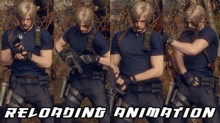 Resident Evil 4 Remake - Guns Reloading Animation