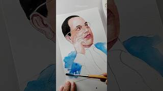 ✨Dr. BR Ambedkar ✨ watercolor painting #art #shorts