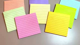 YEECOK Lined Sticky Notes 4x4 in, Pastel Colorful Ruled Post Stickies Review, Good size, I like the