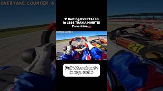 11 Karting OVERTAKES in 50 SECONDS! Full video already in my profile #automobile #karting #speed