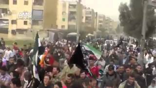 Syria   Hanano Anti Assad Demonstration Marks 2 Years of Struggle for Freedom 3 15 13