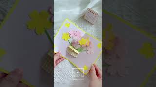 DIY Crafts 3D Flower Greeting Card/DIY Paper Crafts/DIY School Crafts/DIY Parents Crafts