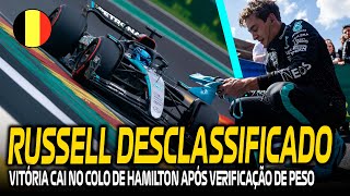 🚨🚨🚨 RUSSELL DESCLASSIFICADO E VITÓRIA FICA COM HAMILTON NO GP DA BÉLGICA!