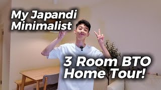 My Cozy Japandi Minimalist Home in Singapore (3 Room BTO Tour)