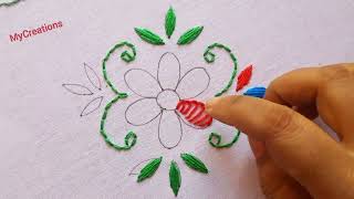 Hand embroidery designs // Embroidery Stitch designs// Embroidery flowers designs