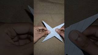 How to make a ninja star || Shuriken || #papercraft #how #origami #viral #ninjastar #shorts #craft